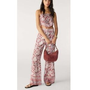 Ba&sh printed paisley silk pants - Medium